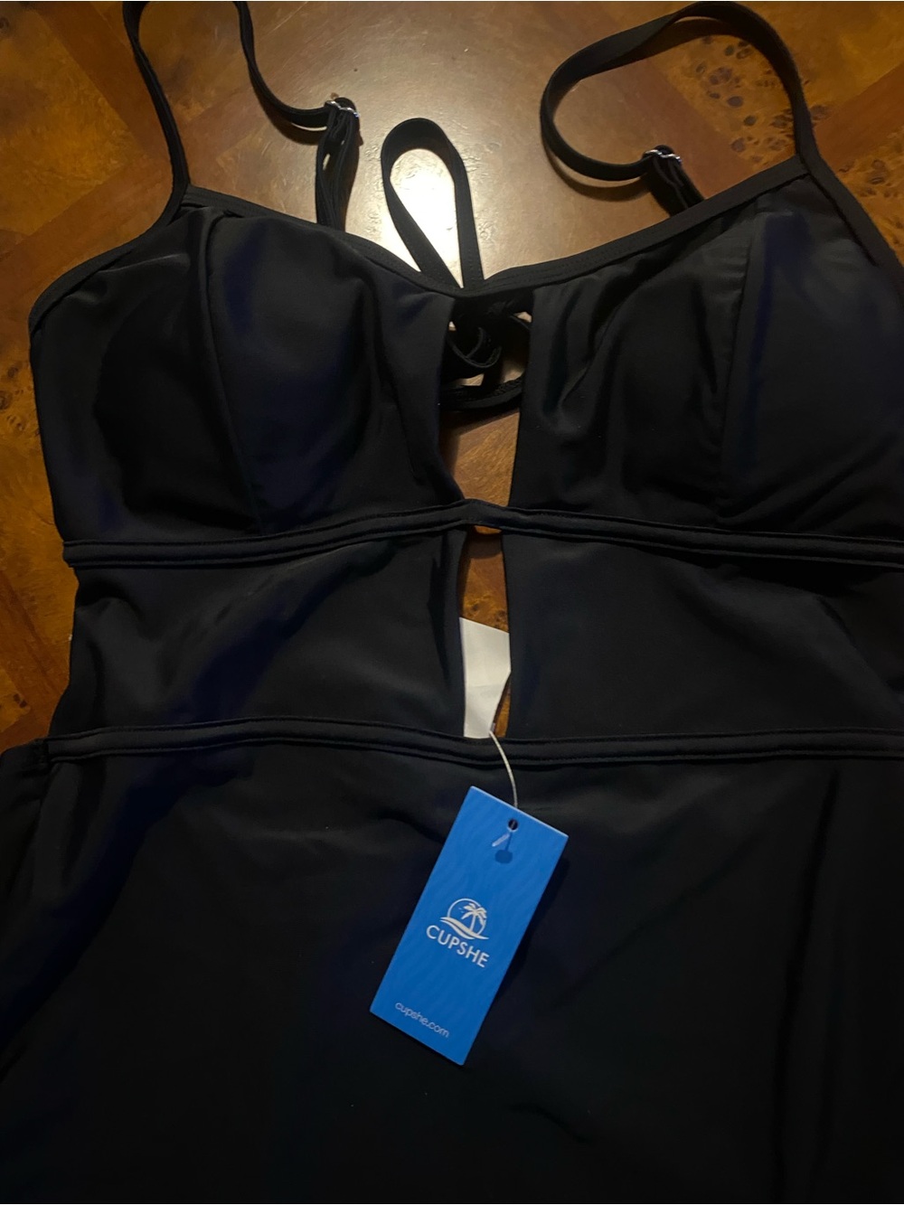 NWT- Cupshe Black Cutout One-Piece Swimsuit - Picture 4 of 9